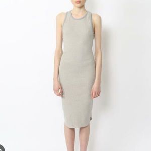James Perse knit rib dress Heather grey size 0/XS